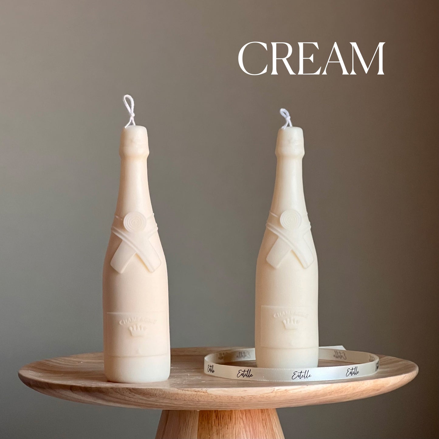 Bottle of Champagne Candle