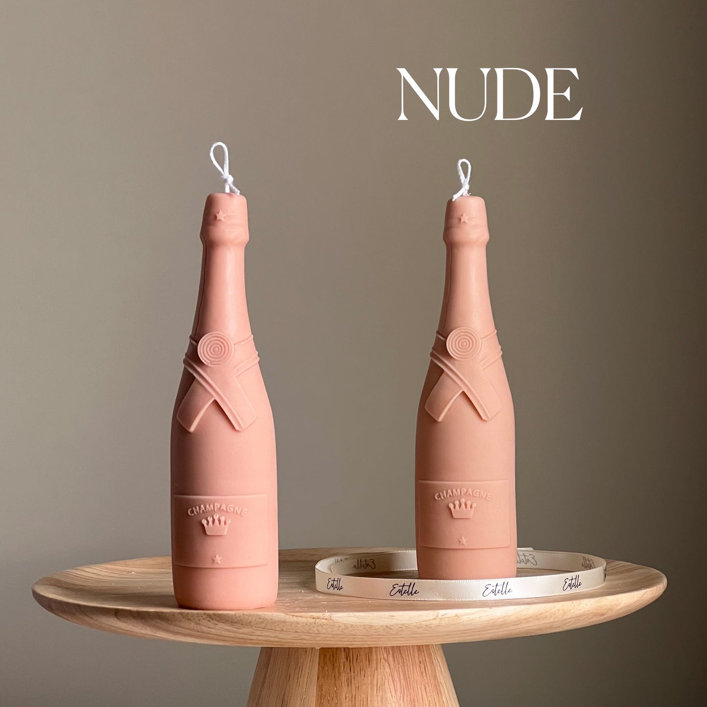 Bottle of Champagne Candle