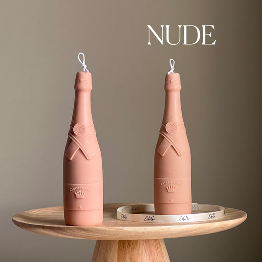 Bottle of Champagne Candle