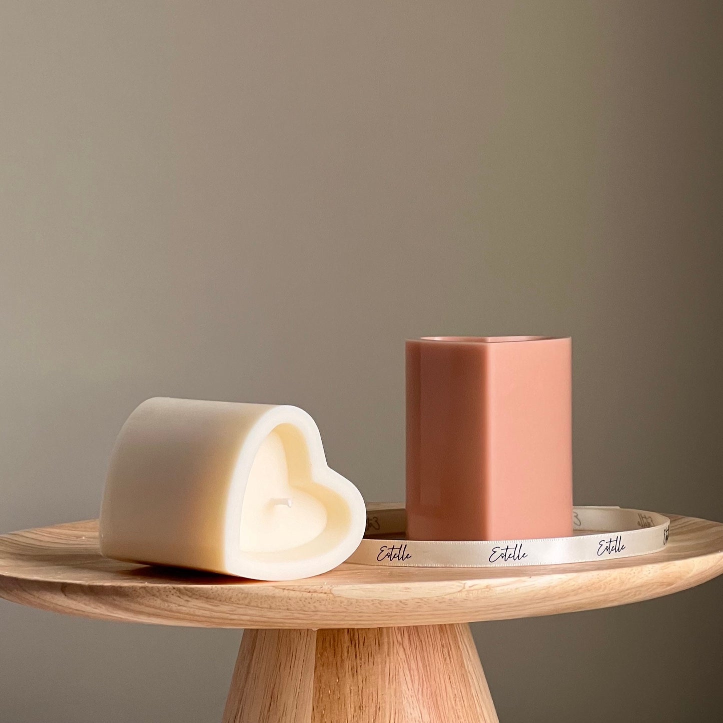 Heart Pillar Candle