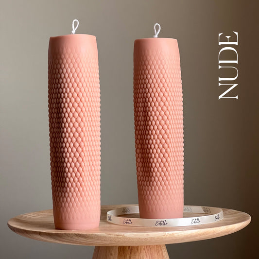 Tall Dotted Pillar Candle
