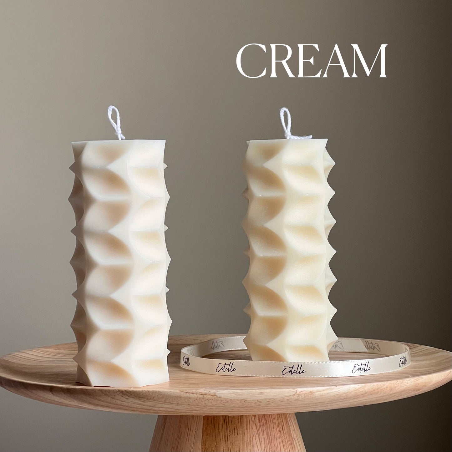 Geometric Pillar Candle