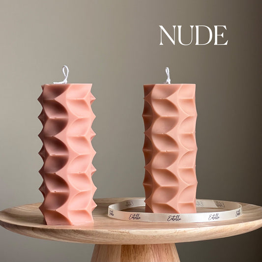 Geometric Pillar Candle