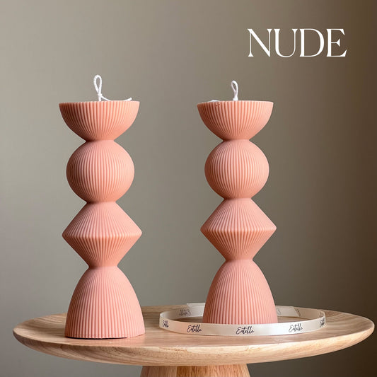 Geometric Pillar Candle