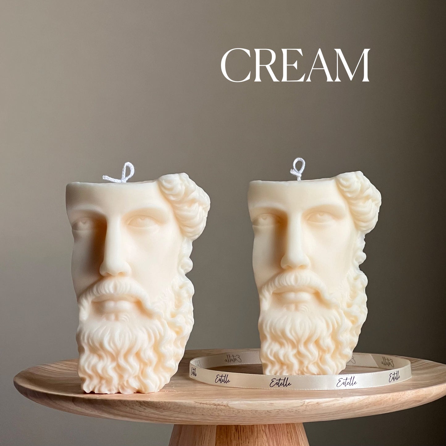 Greek Statue Half Head Candle
