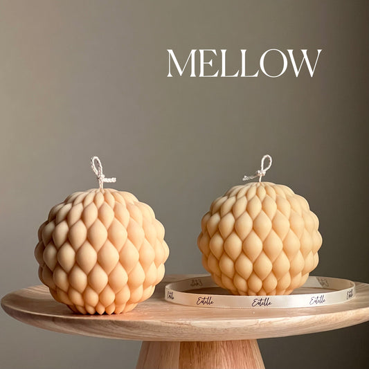 Large Bubble Ball Candle: Handmade Soy Pillar Candle, Home Decor