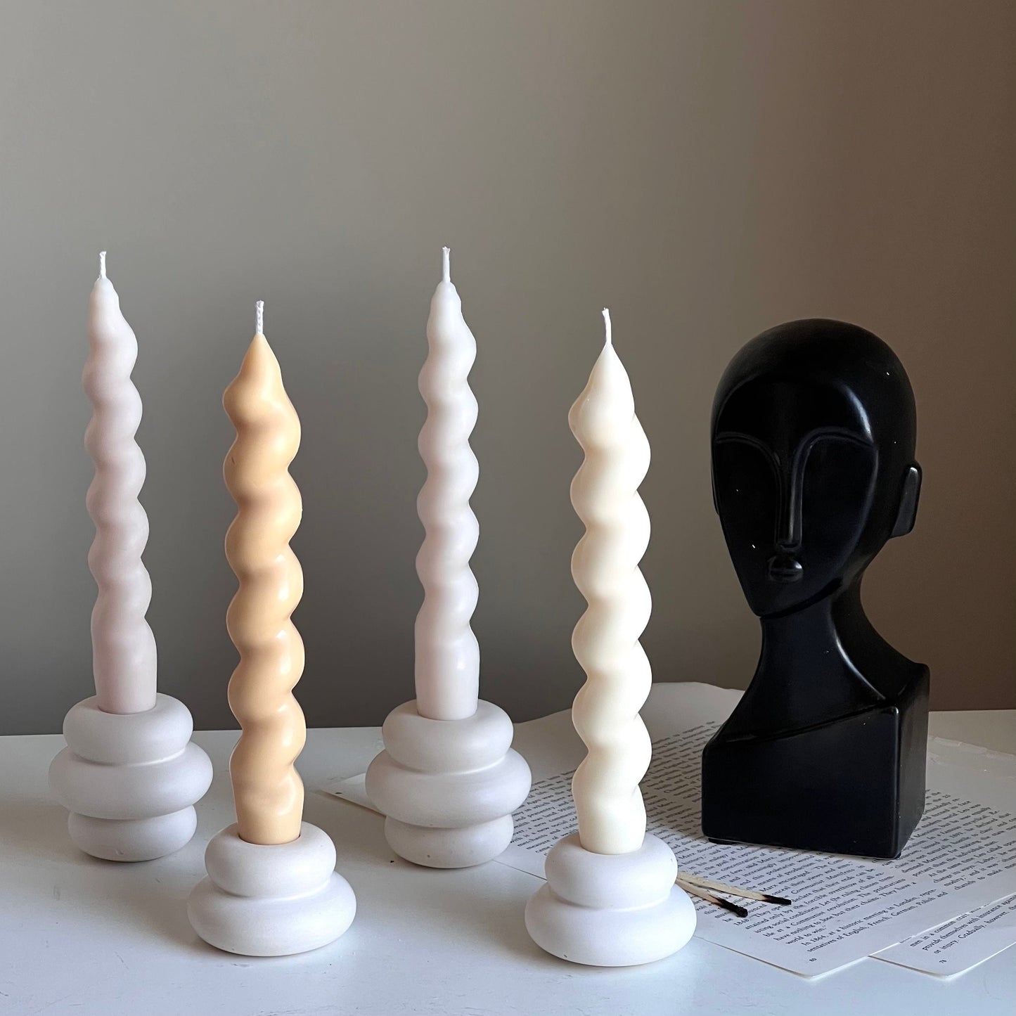 Thick Twisted Taper Candle