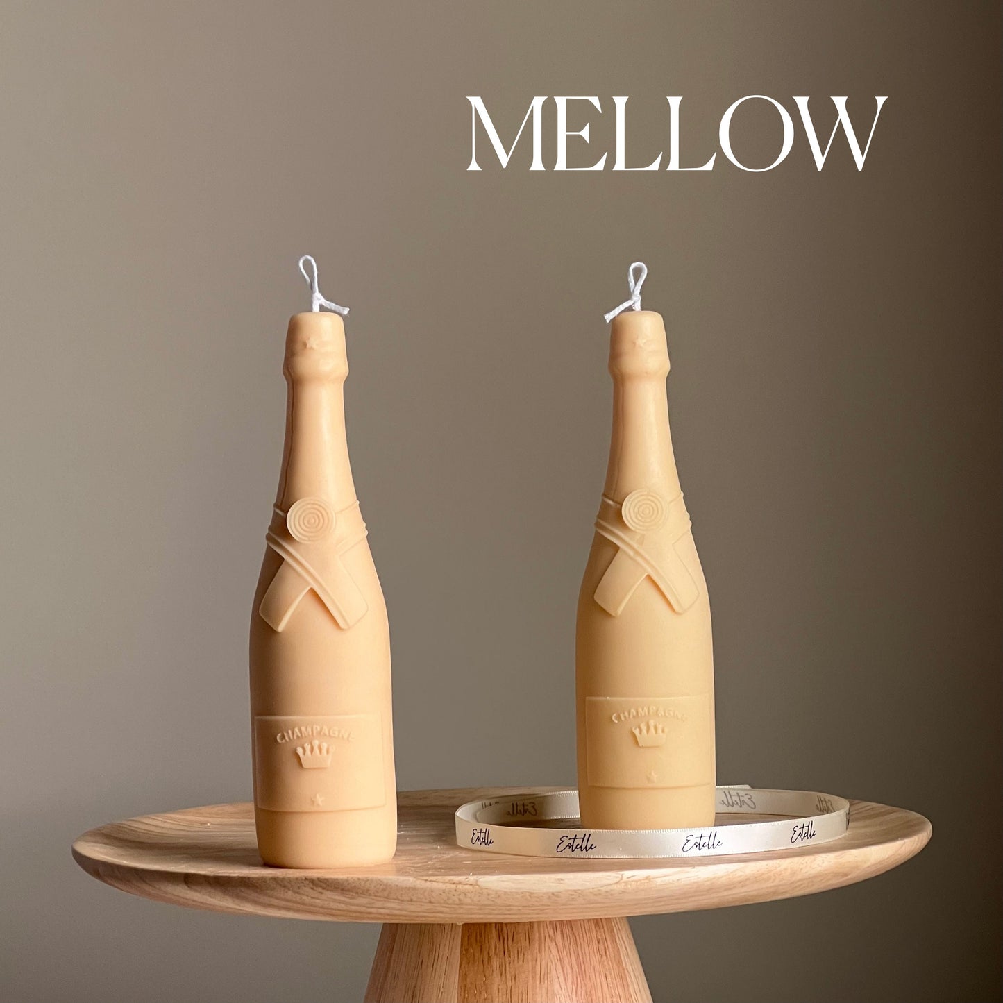 Bottle of Champagne Candle