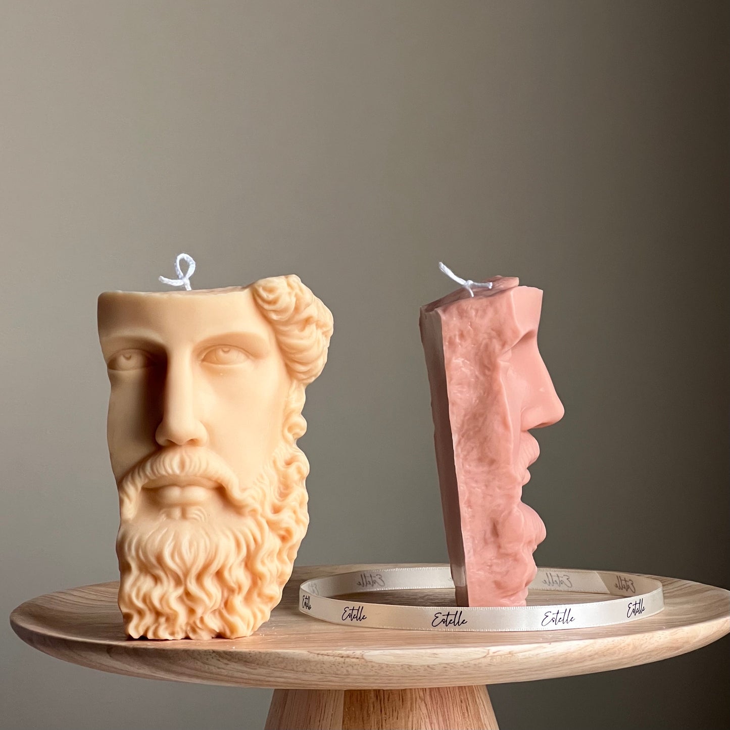 Greek Statue Half Head Candle