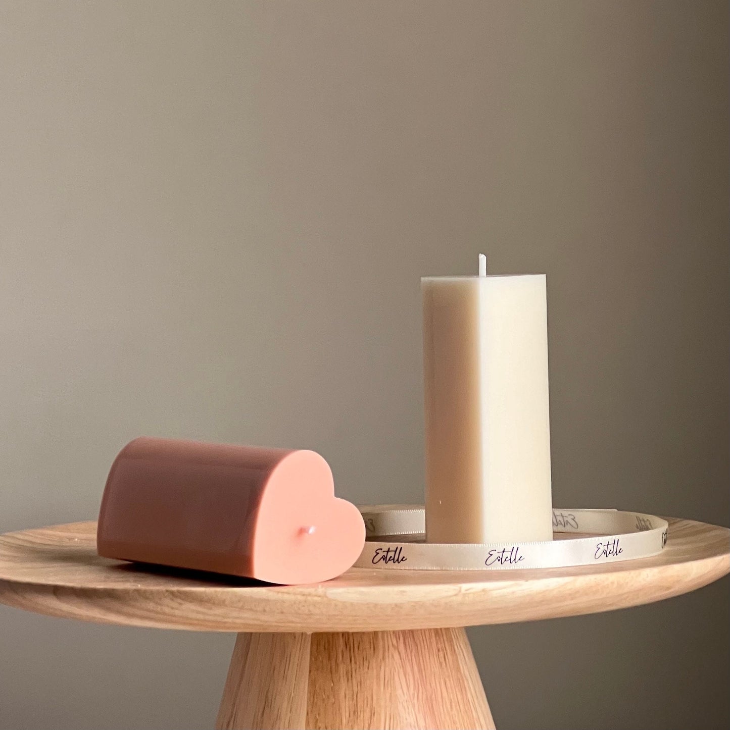 Heart Pillar Candle