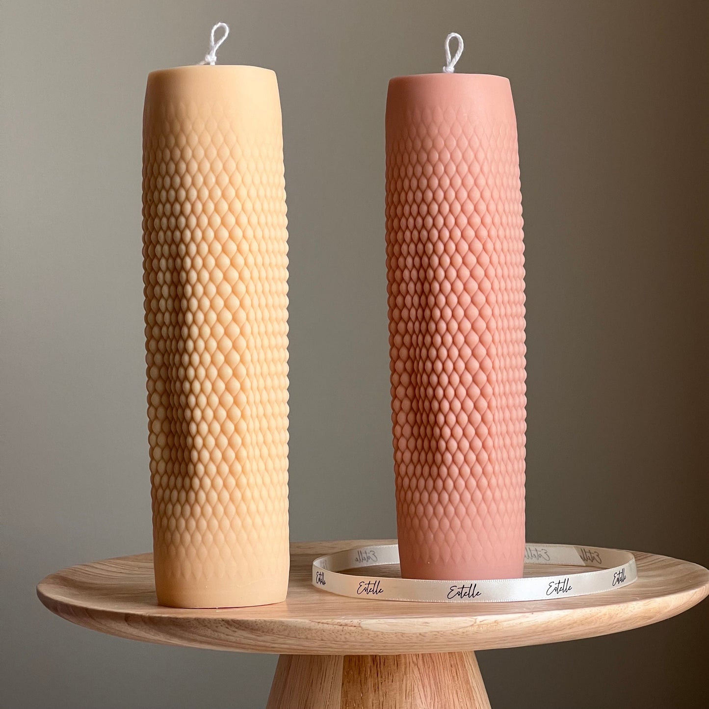Tall Dotted Pillar Candle