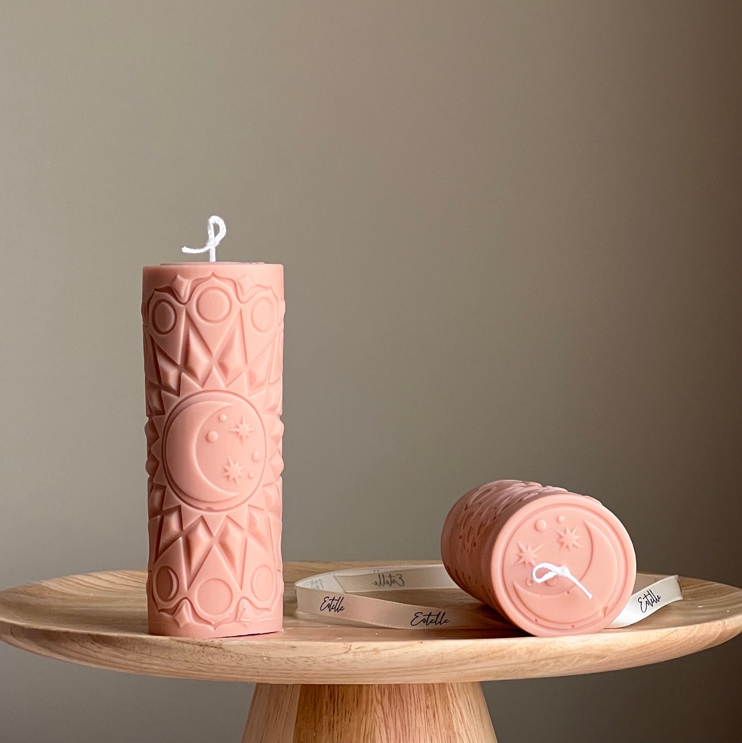 Moon Mandala Pillar Candle