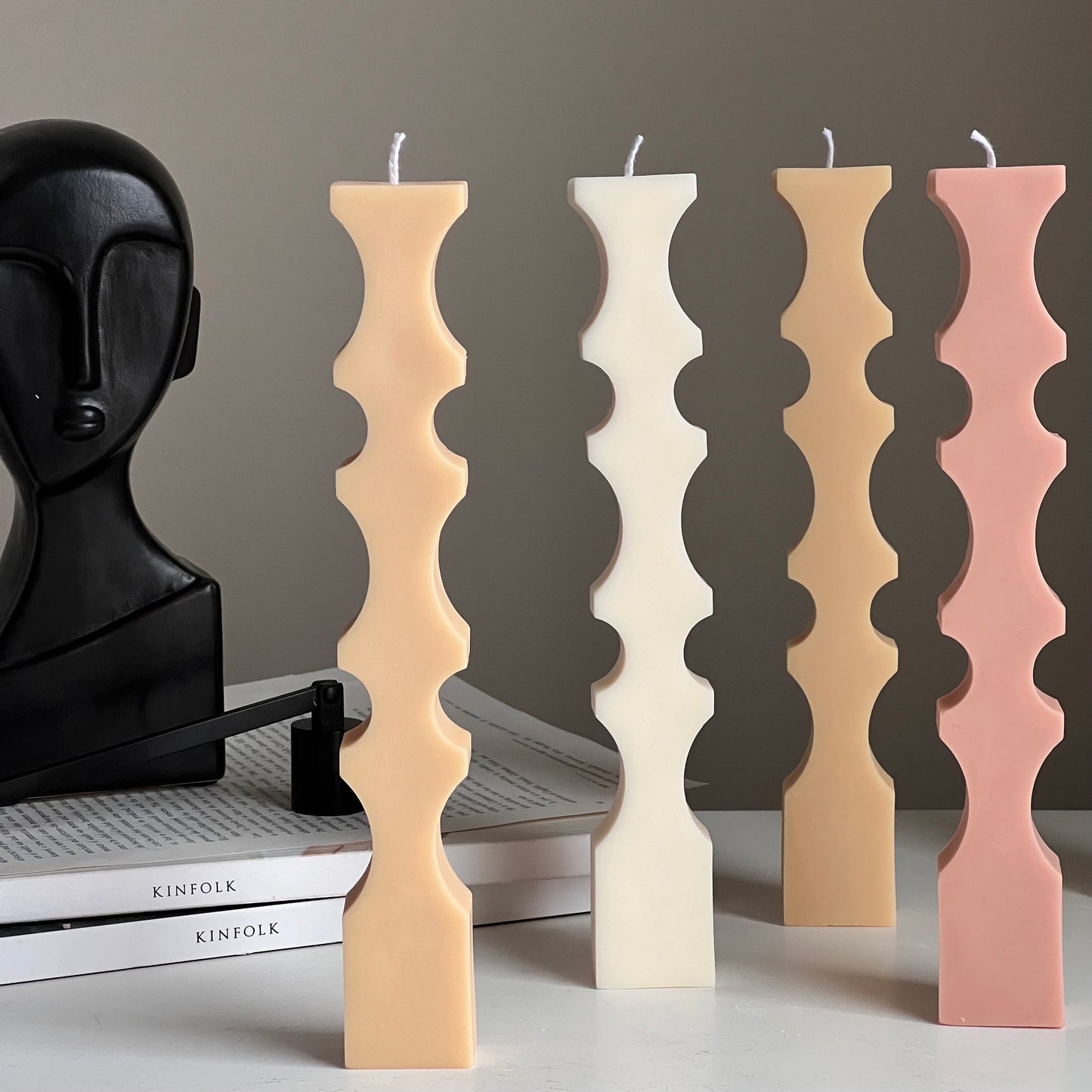 Greko Geometric Column Candle