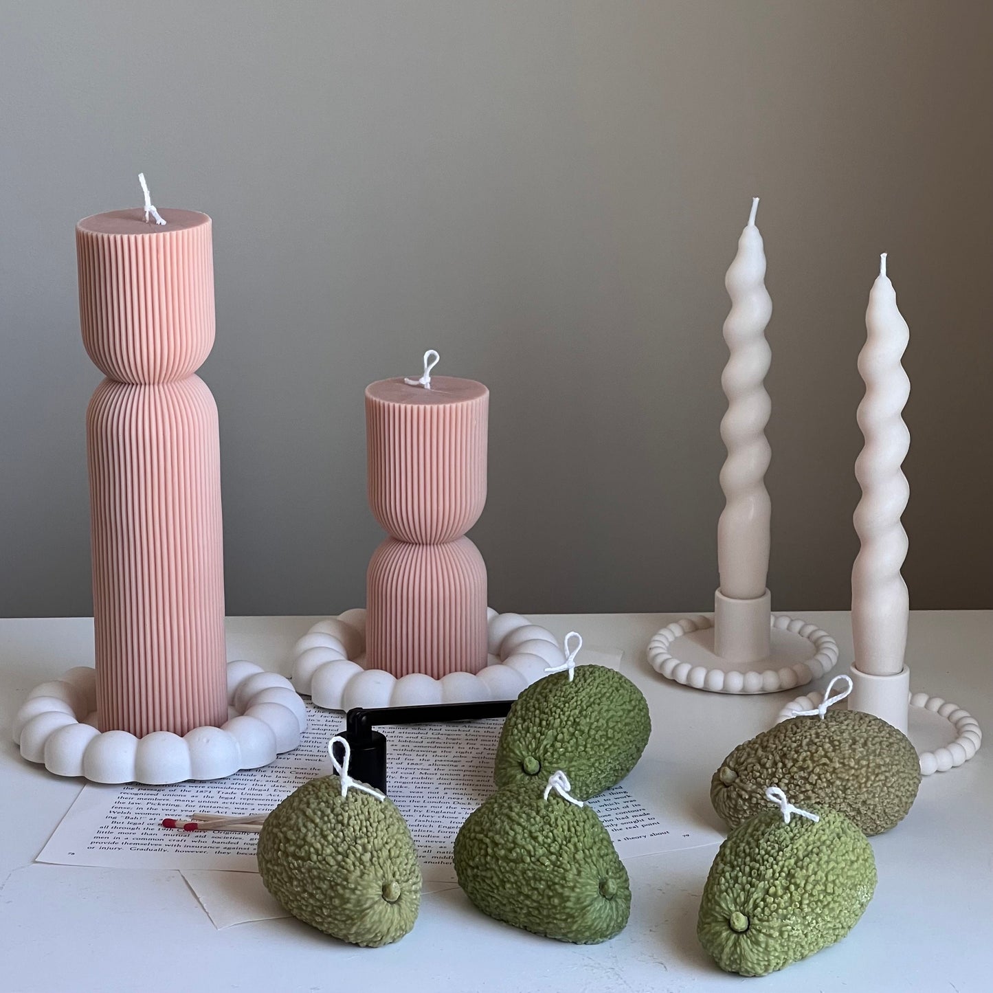 Avocado Shaped Candle