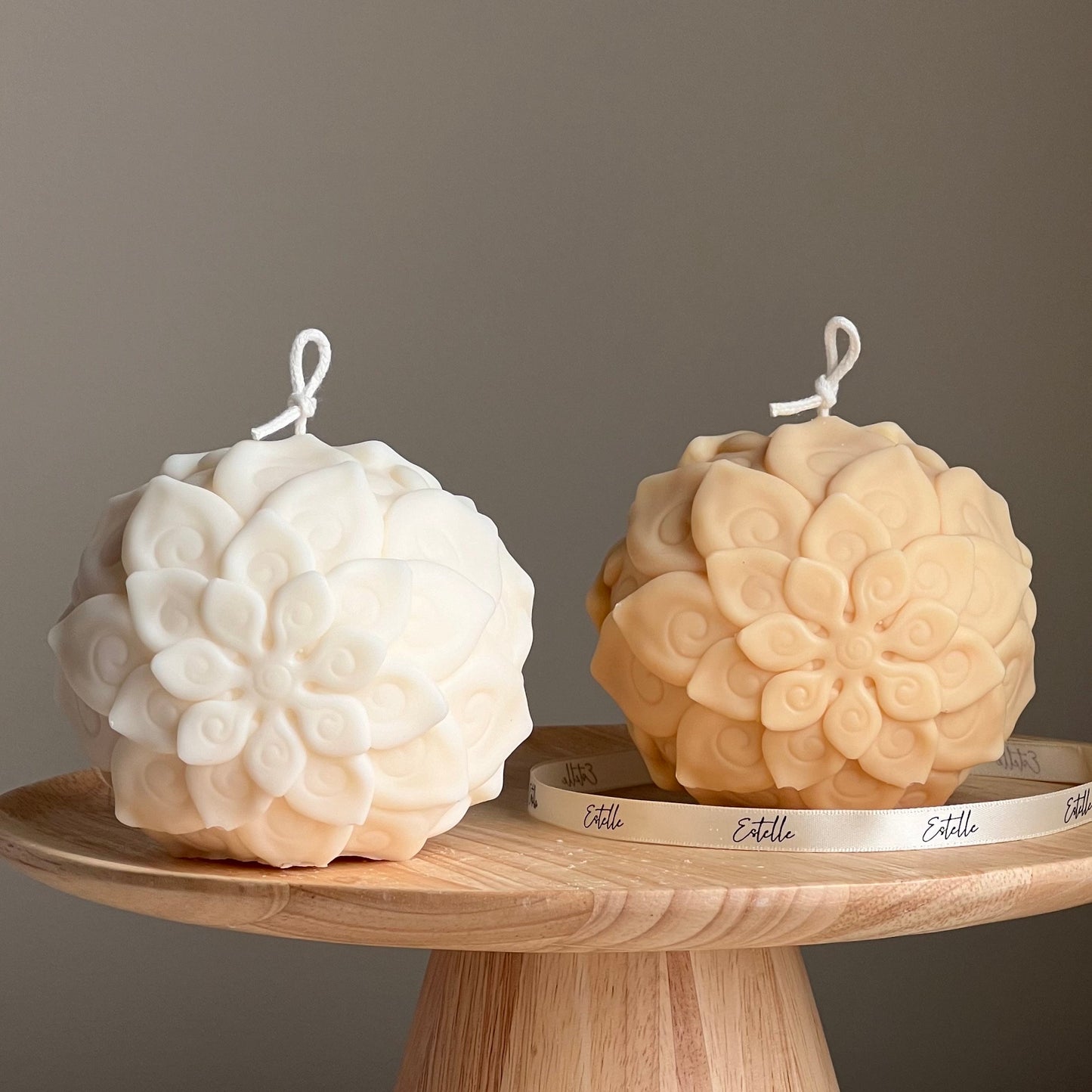 Huge Lotus Flower Ball Candle