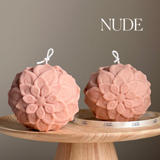 Huge Lotus Flower Ball Candle