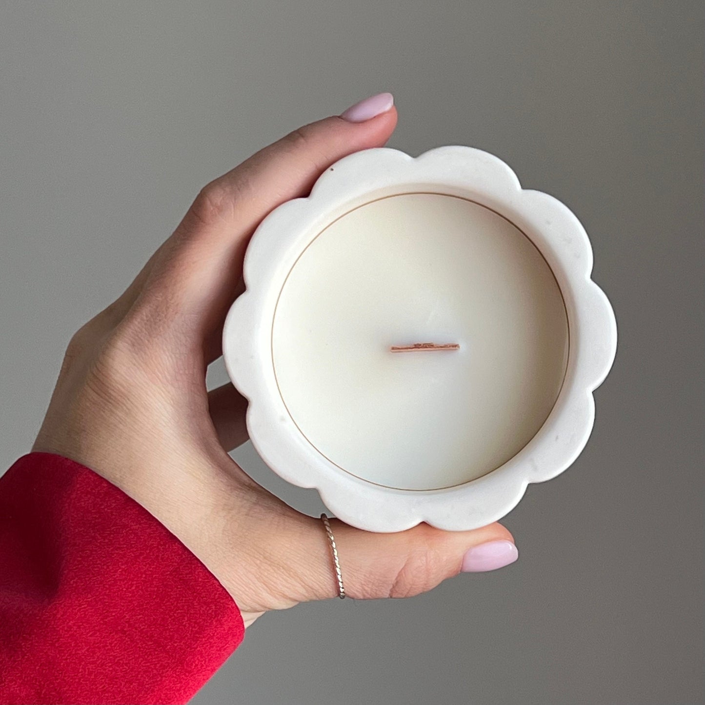 Flower Jar Soy Wax Wood Wick Candle