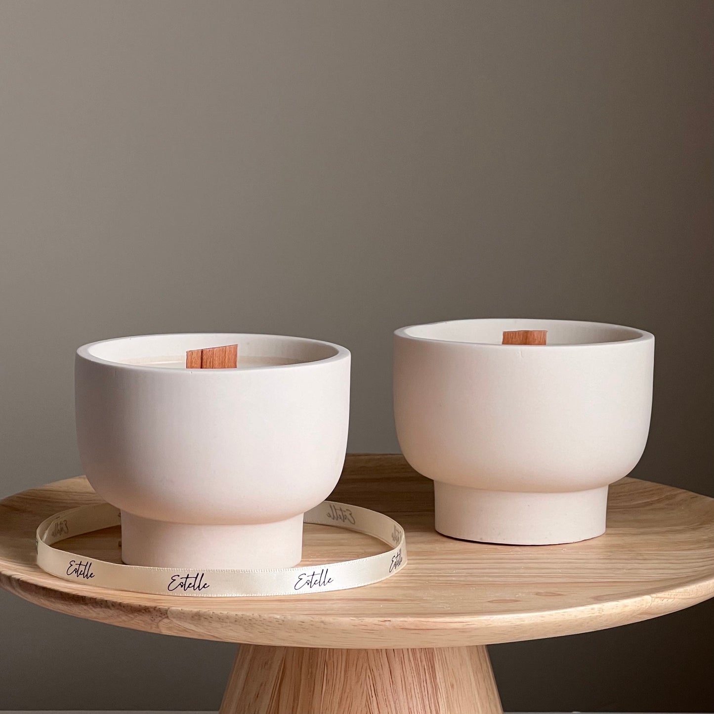 Vase Jar Soy Wax Wood Wick Candle