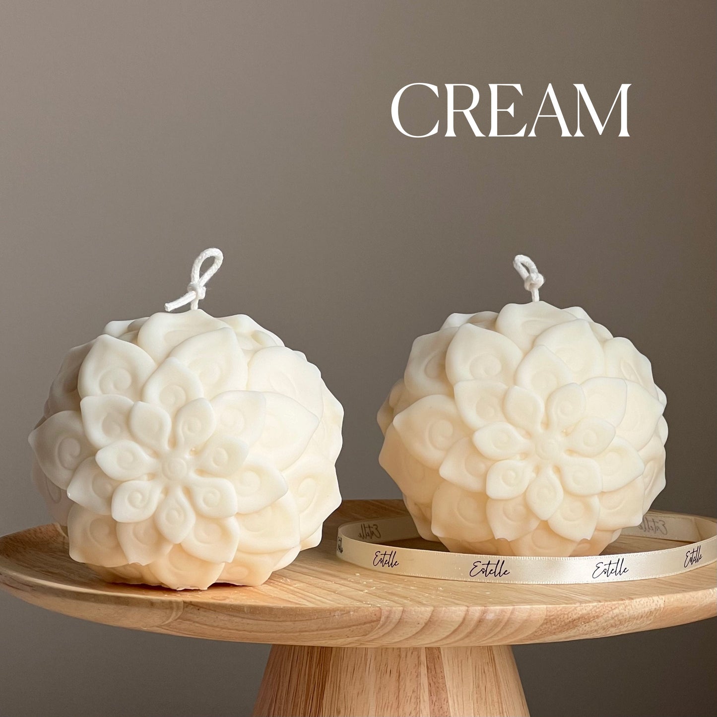 Huge Lotus Flower Ball Candle