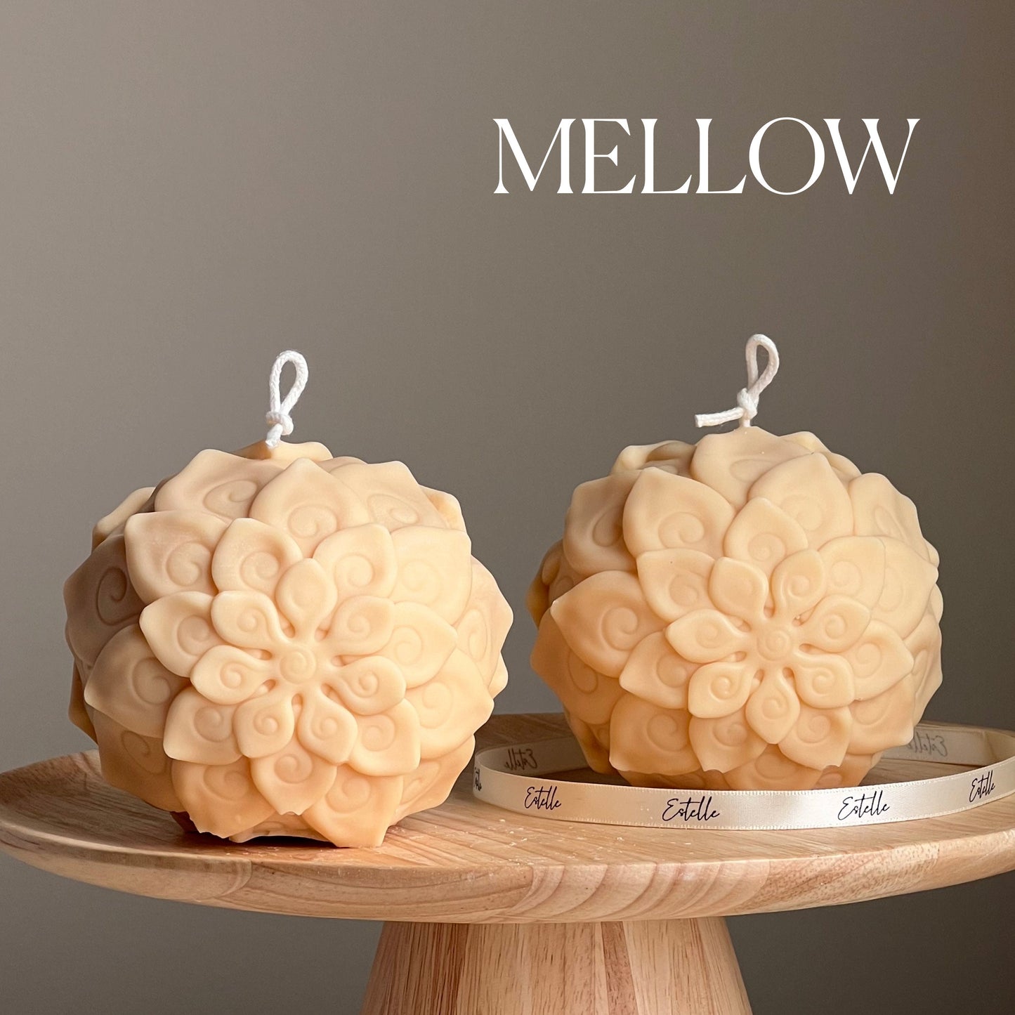 Huge Lotus Flower Ball Candle