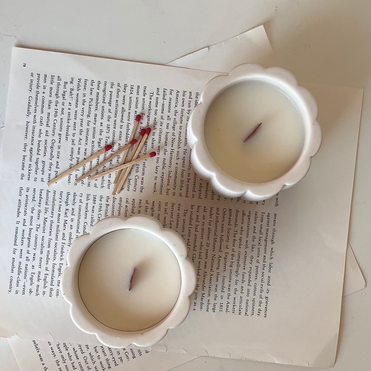 Flower Jar Soy Wax Wood Wick Candle