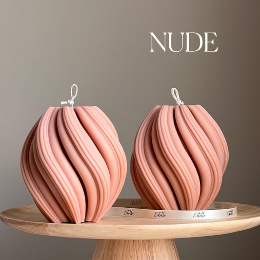 Huge Swirl Candle | Unscented Decorative Candle | Pillar Soy Wax Candle | Aesthetic Interior Decoration | Gift for Her| Unique Candle