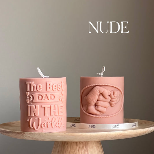 Best Dad Candle | Sculptural Pillar Candle | Father's Day Gift | Custom Color Scent |Aesthetic Vegan Soy Wax Pillar Candle| Handmade Gift