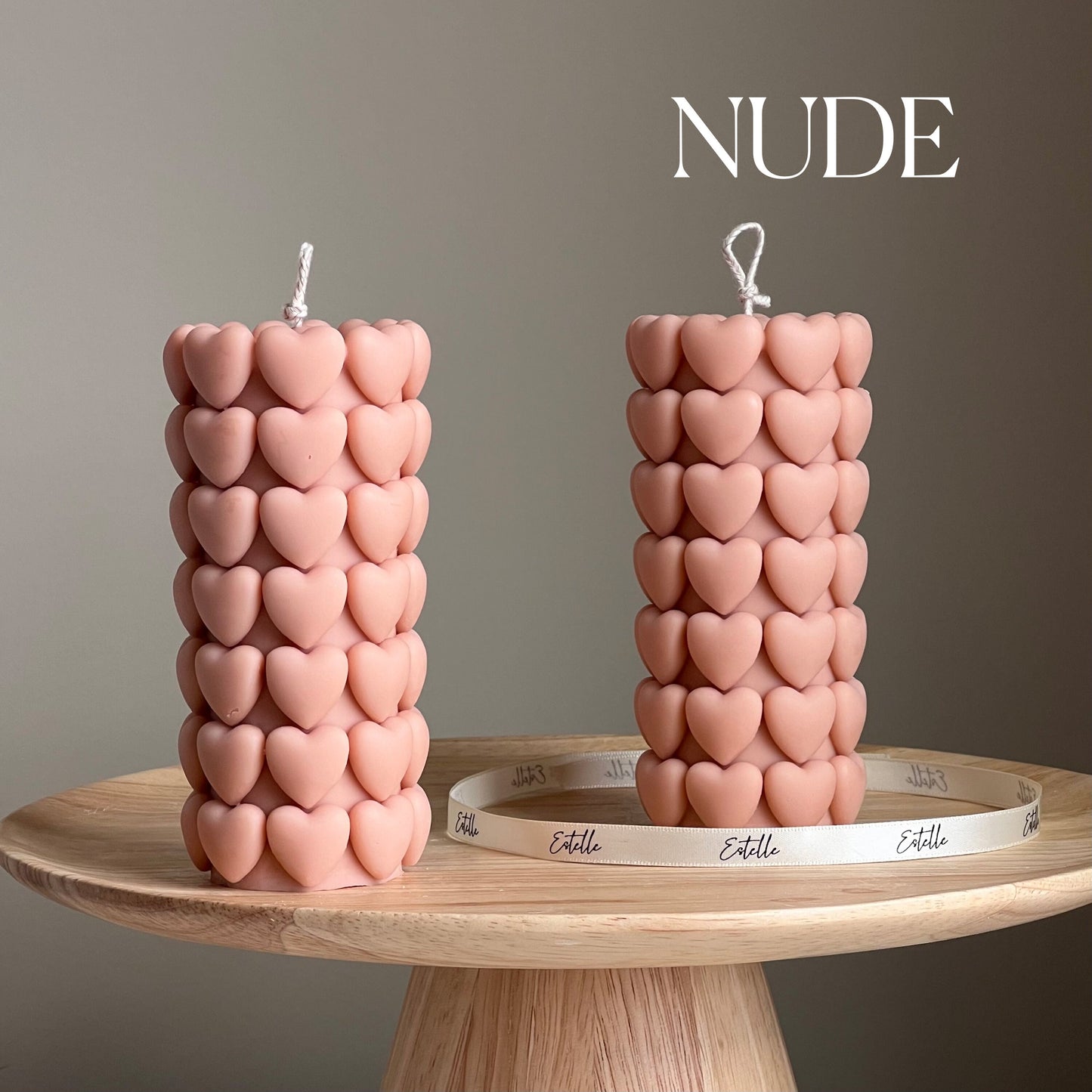 Heart Pillar Candle