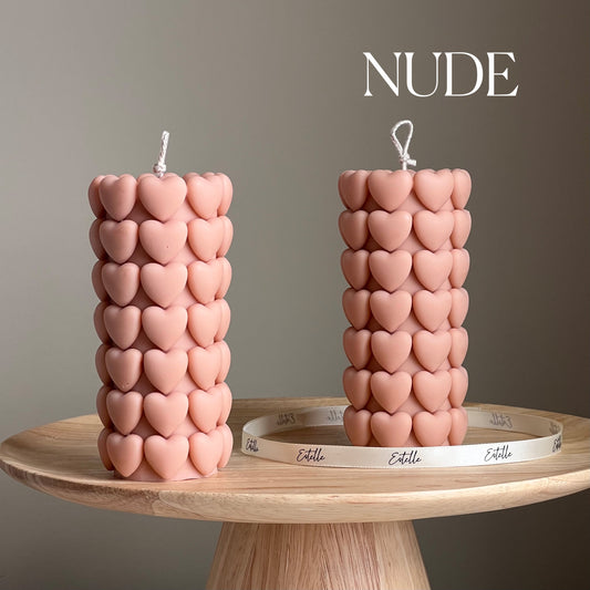 Heart Pillar Candle