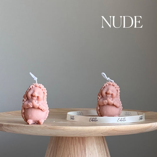 Handmade Hedgehog Soy Wax Candle | Nursery Decoration
