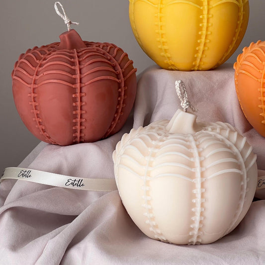 Large Autumn Pumpkin Candle| Handmade Gift| Cool Candle| Soy Wax Candle| Hand Poured Sculptural Candle| Aesthetic Home Decor| Halloween Gift