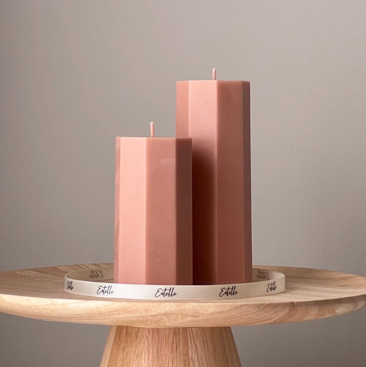 Classic Hexagon Pillar Candle Set