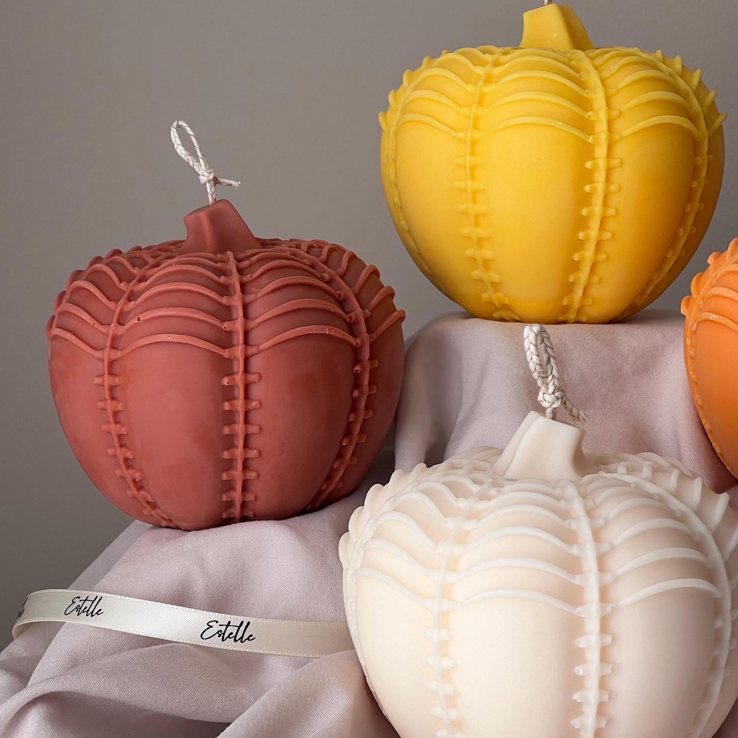 Large Autumn Pumpkin Candle