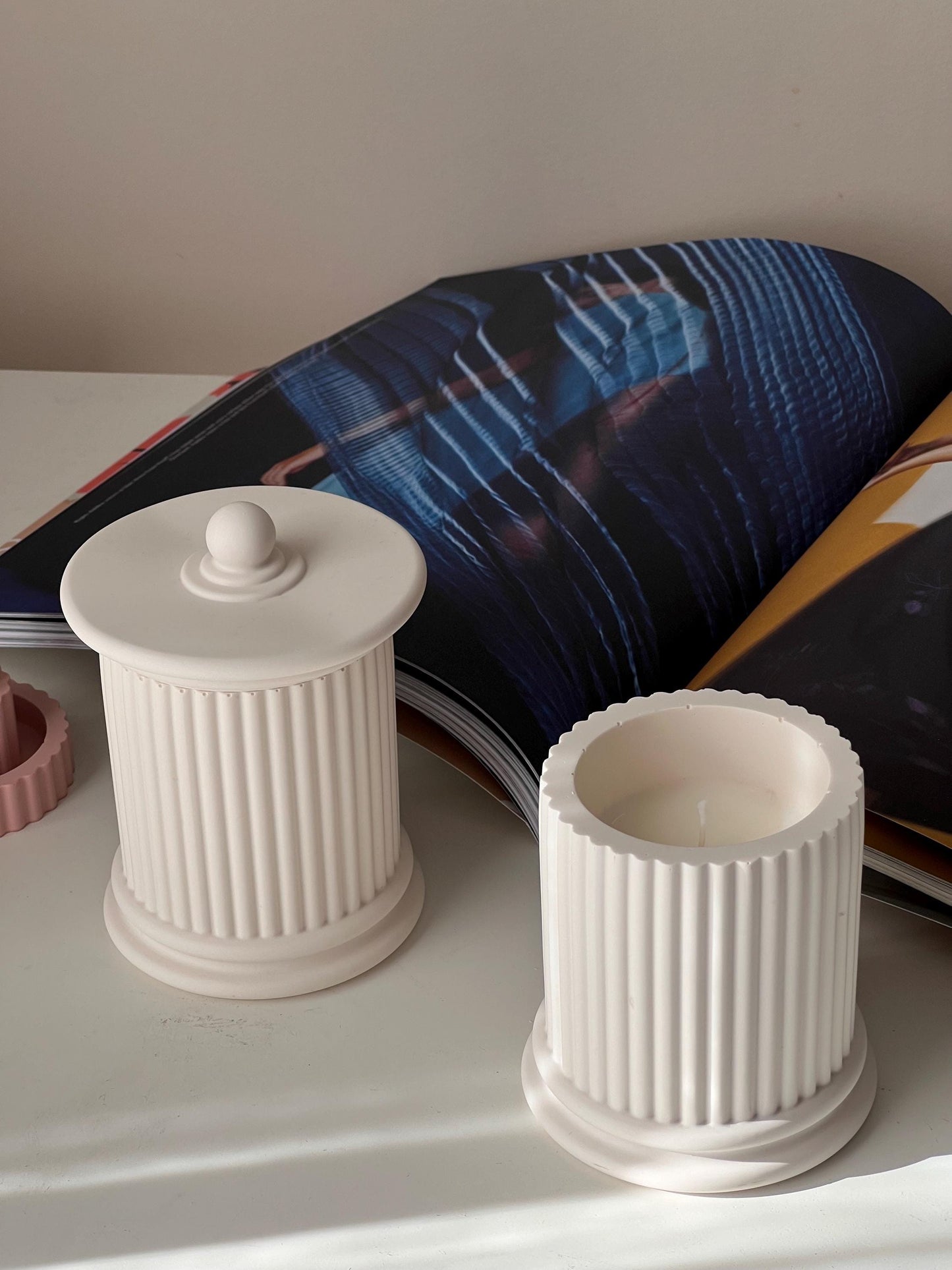 Ribbed Roman Jar Soy Wax Candle