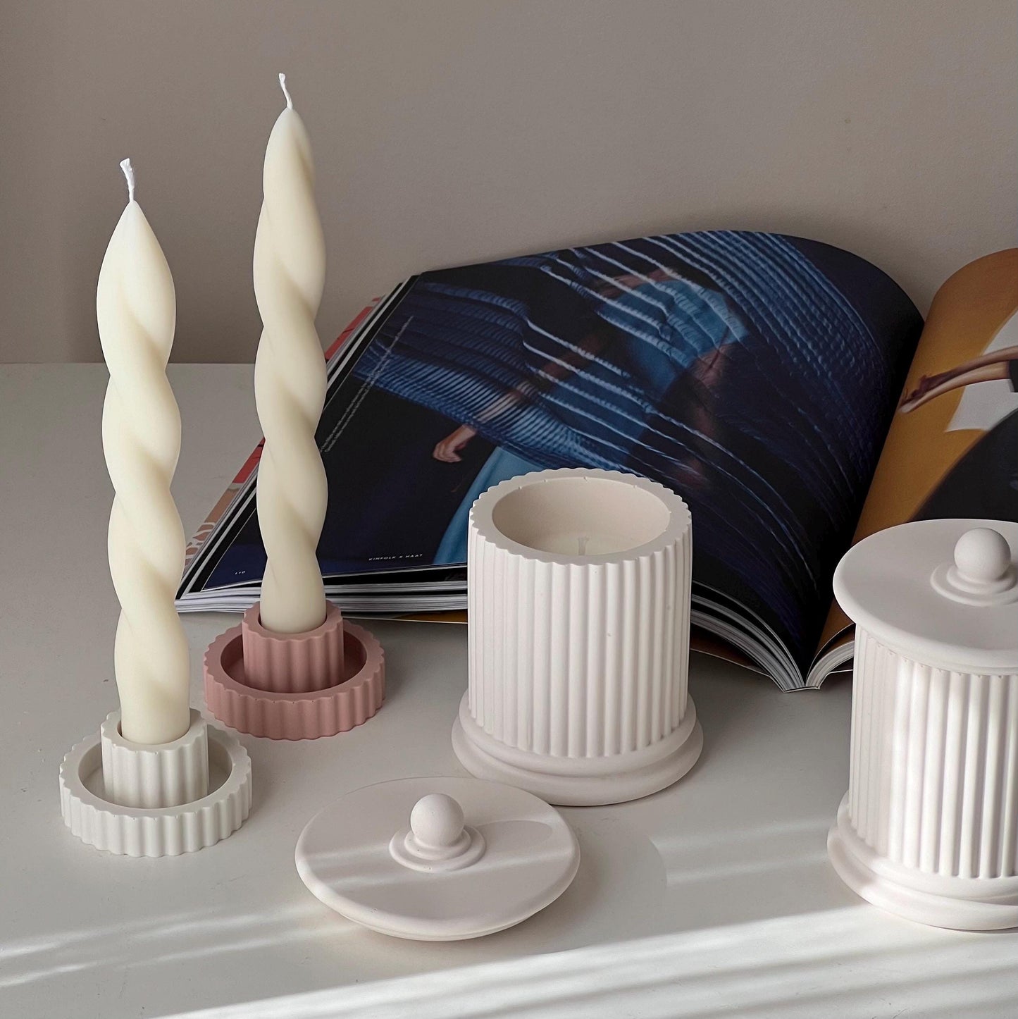 Ribbed Roman Jar Soy Wax Candle