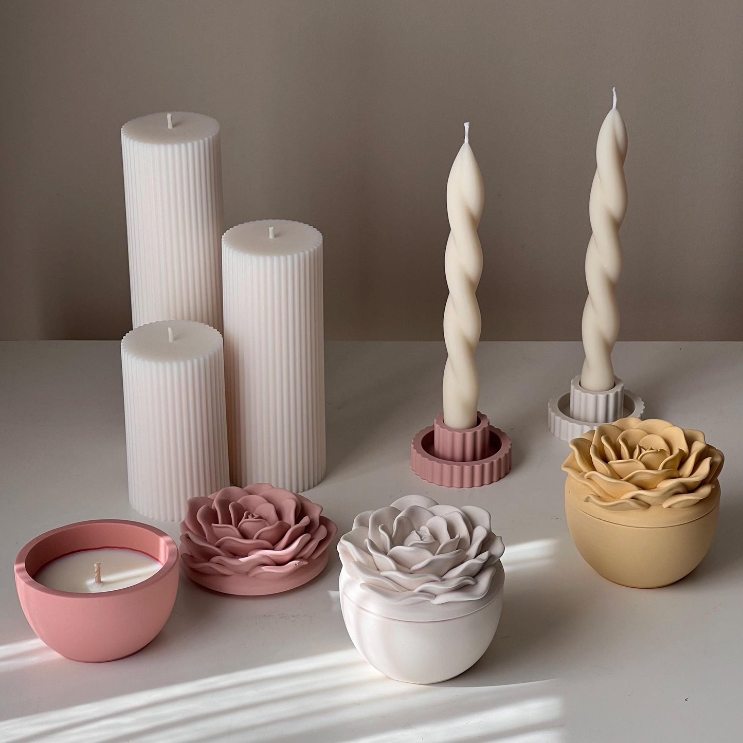Rose Flower Jar Soy Wax Candle