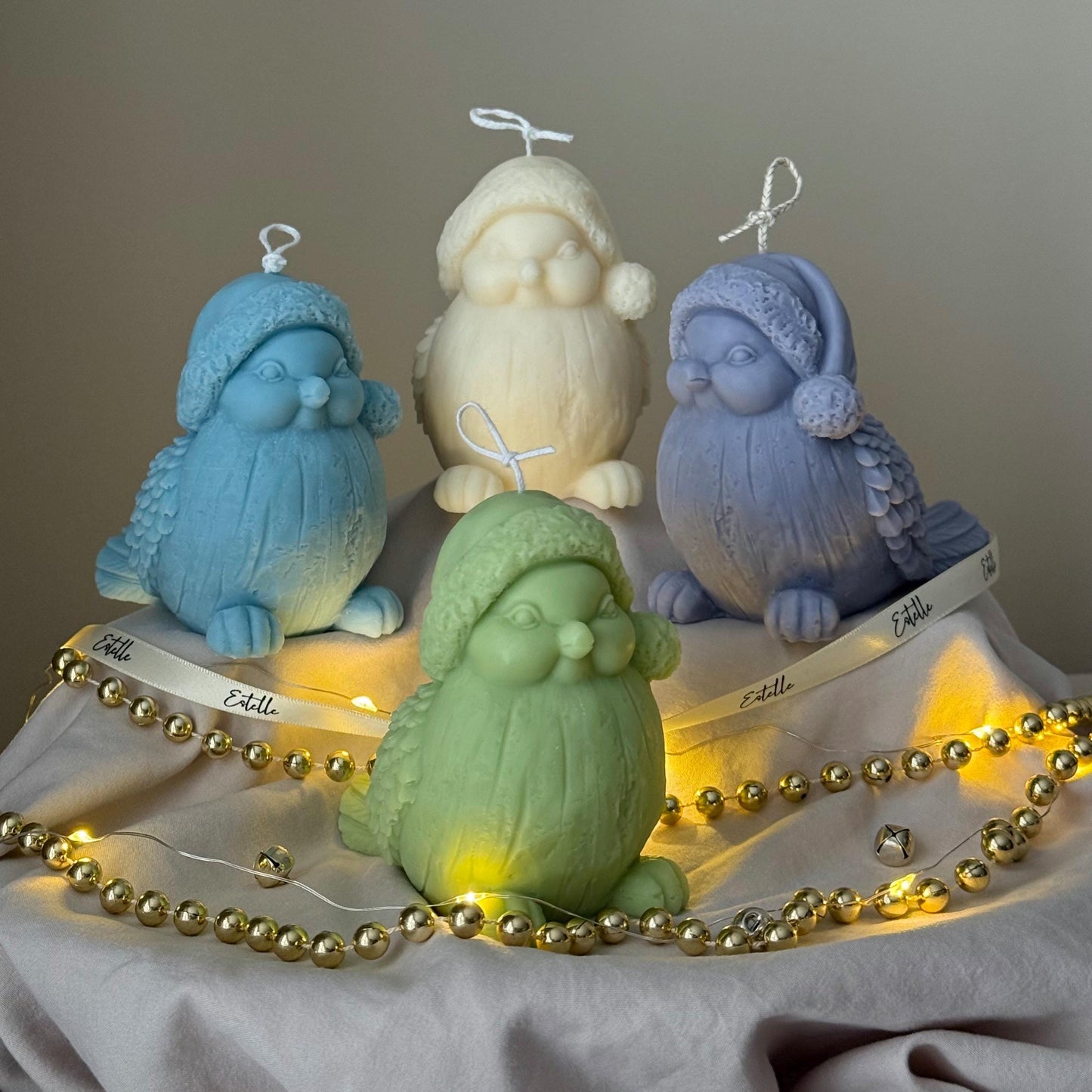 Cute Christmas Bird Candle