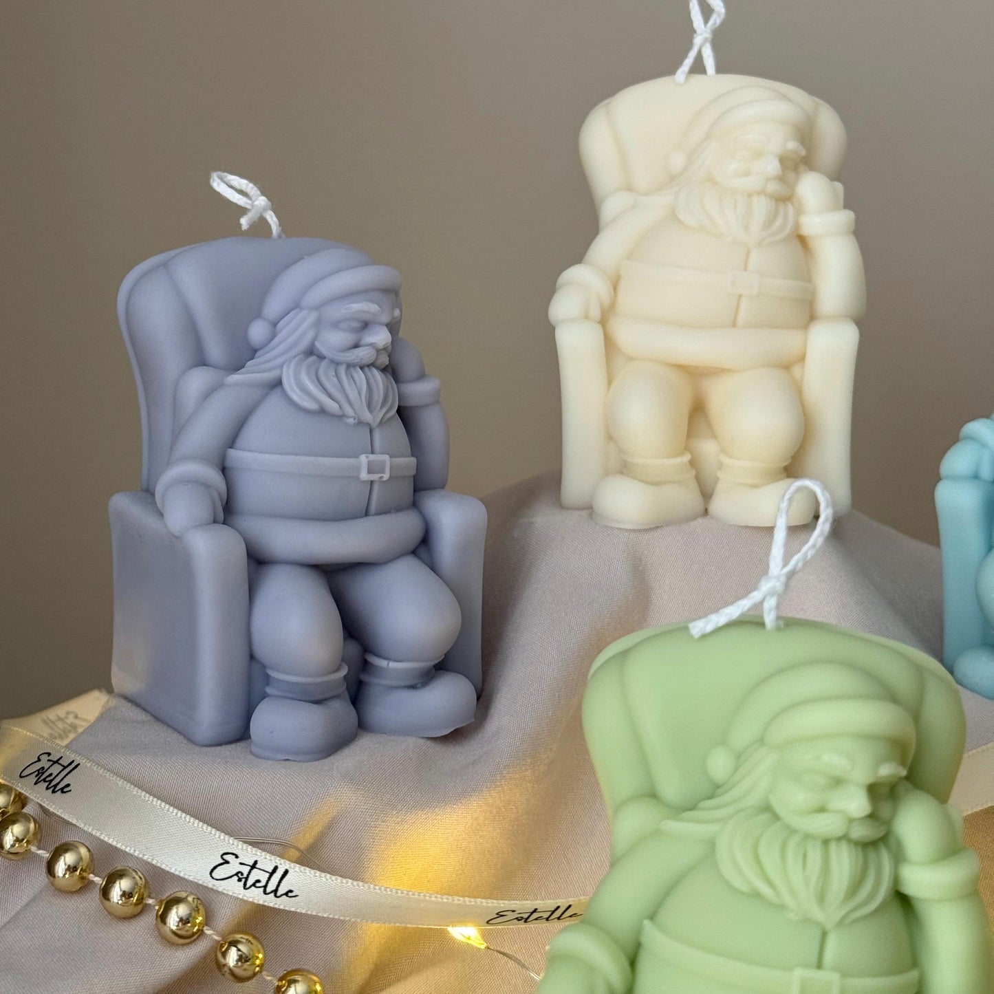 Cute Sitting Santa Candle