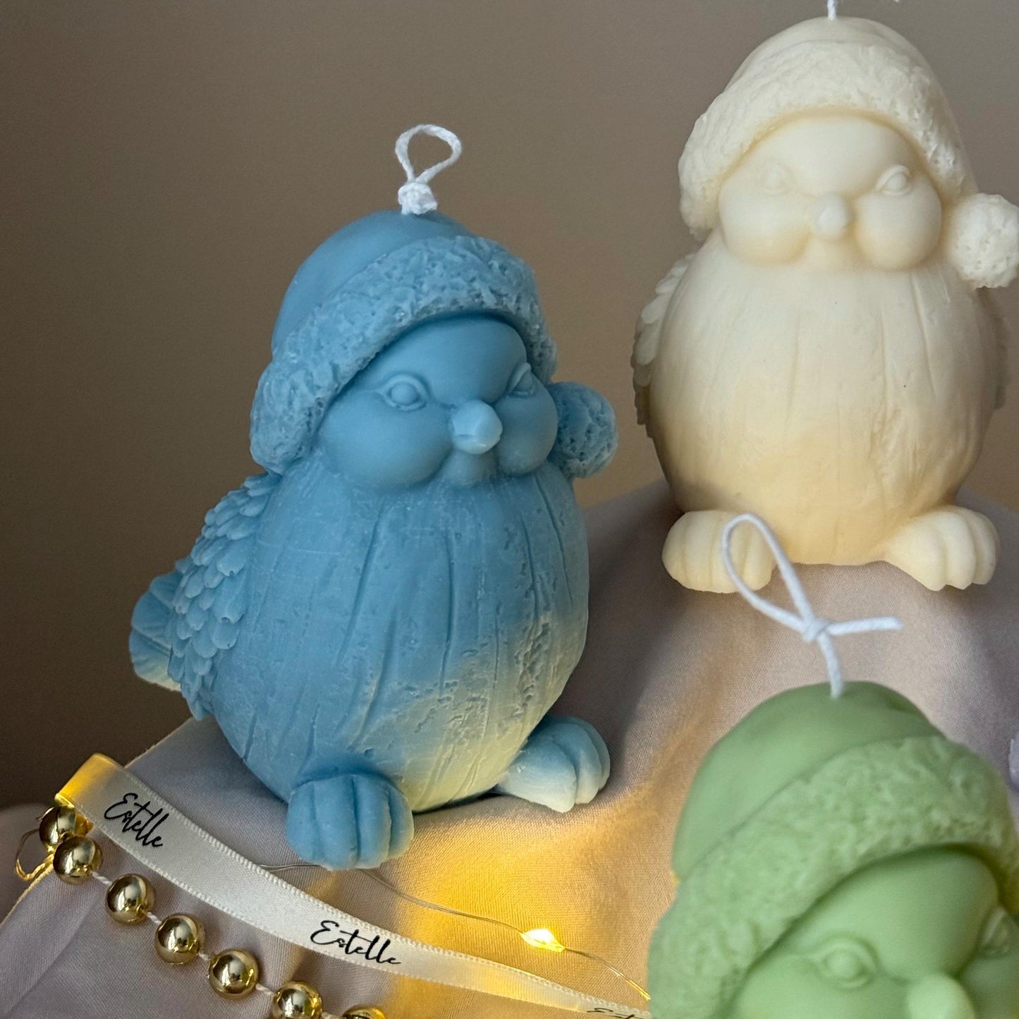 Cute Christmas Bird Candle