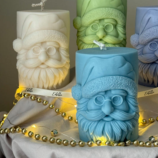 Huge Santa Claus Pillar Candle