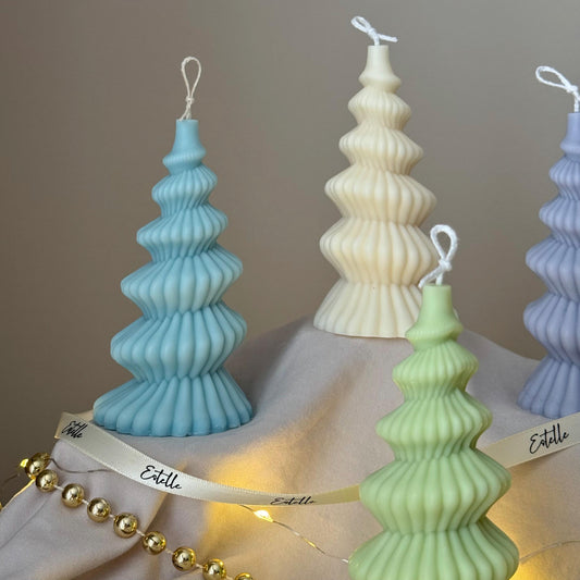 Cute Spiral Christmas Tree Candle