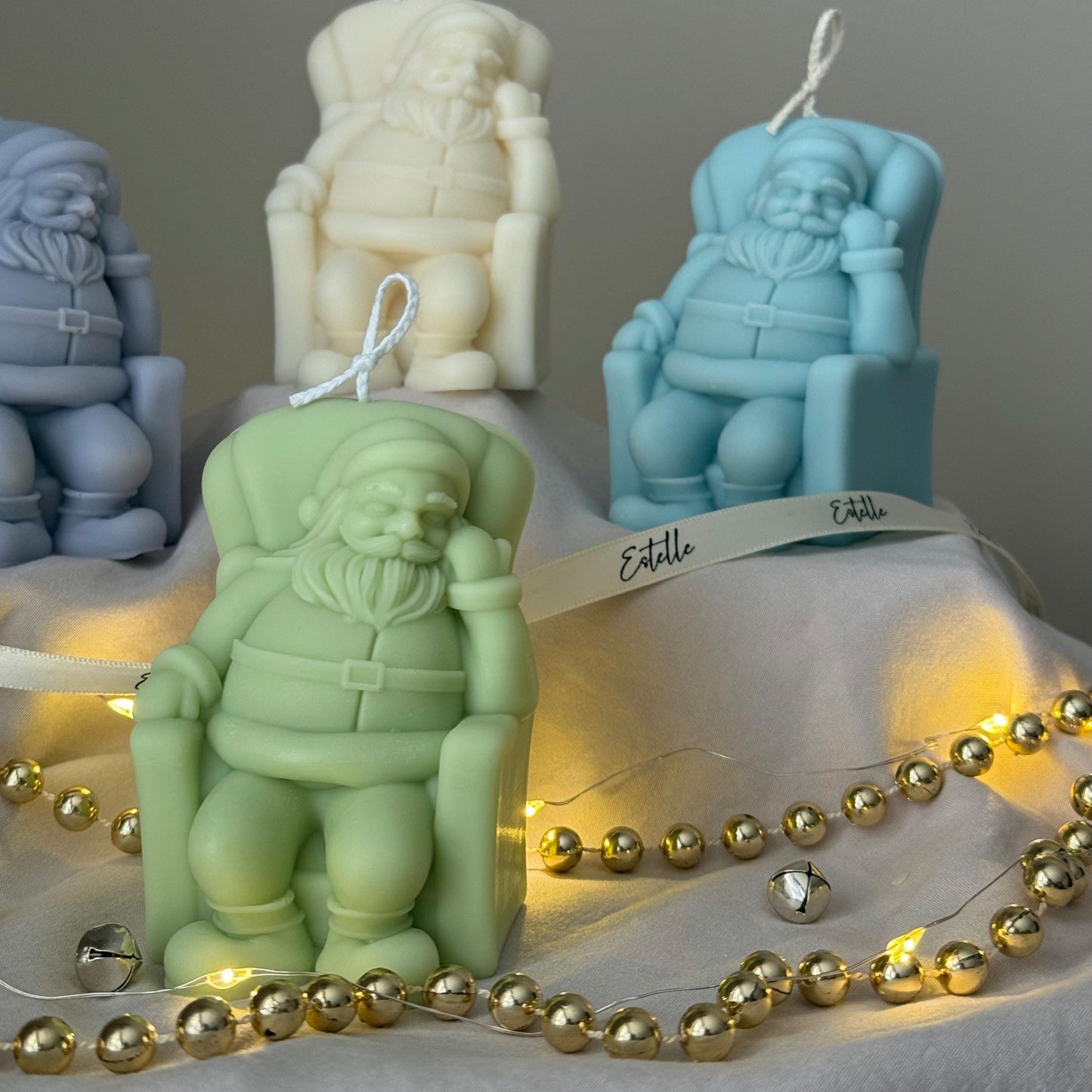 Cute Sitting Santa Candle