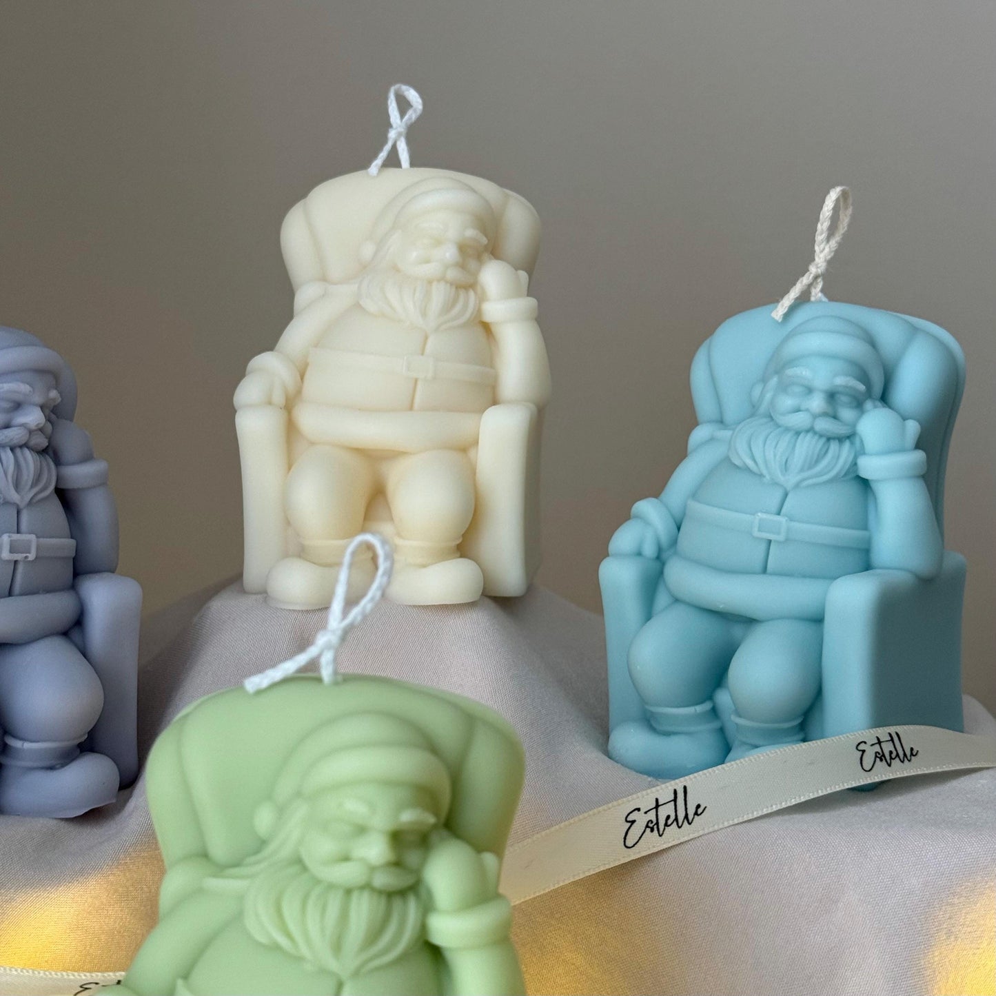Cute Sitting Santa Candle