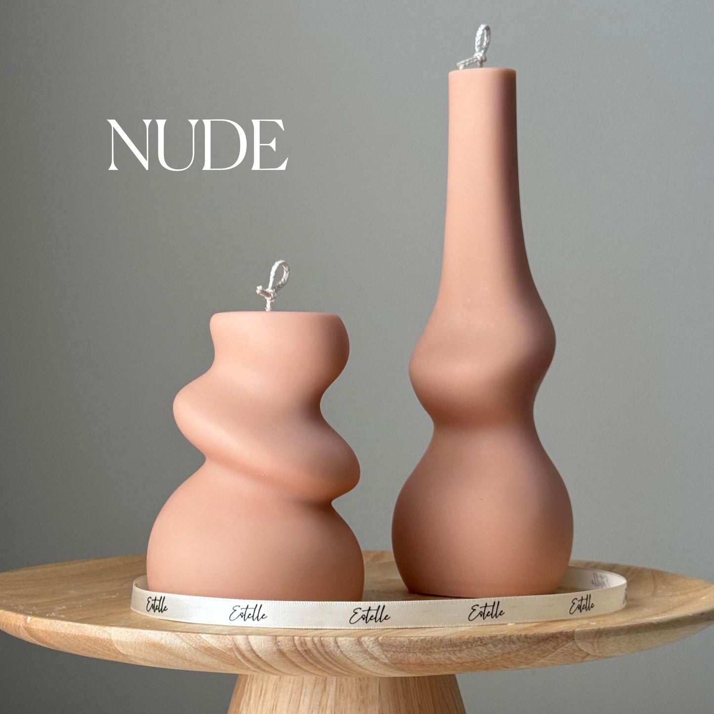Irregular Pillar Candle Duo