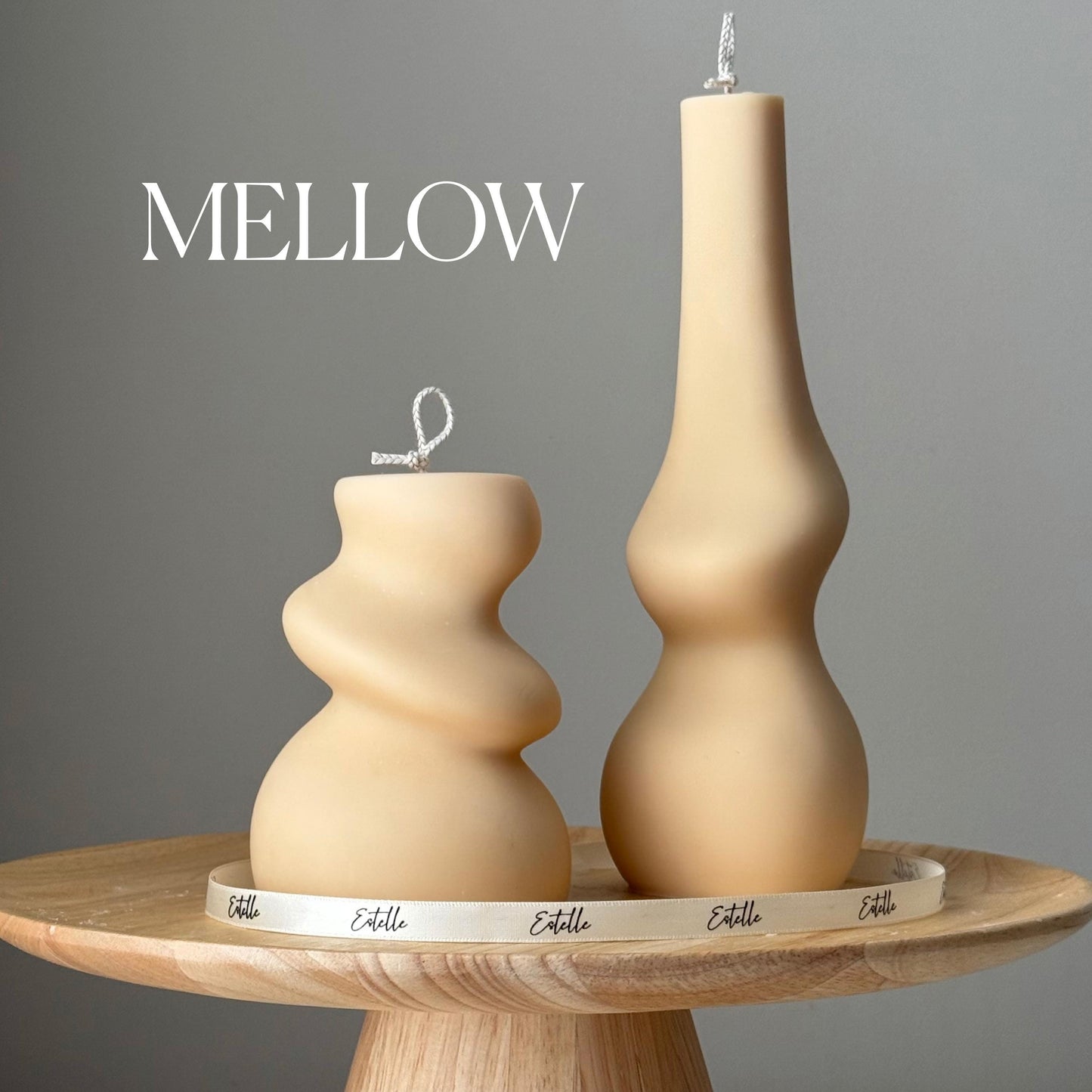 Irregular Pillar Candle Duo