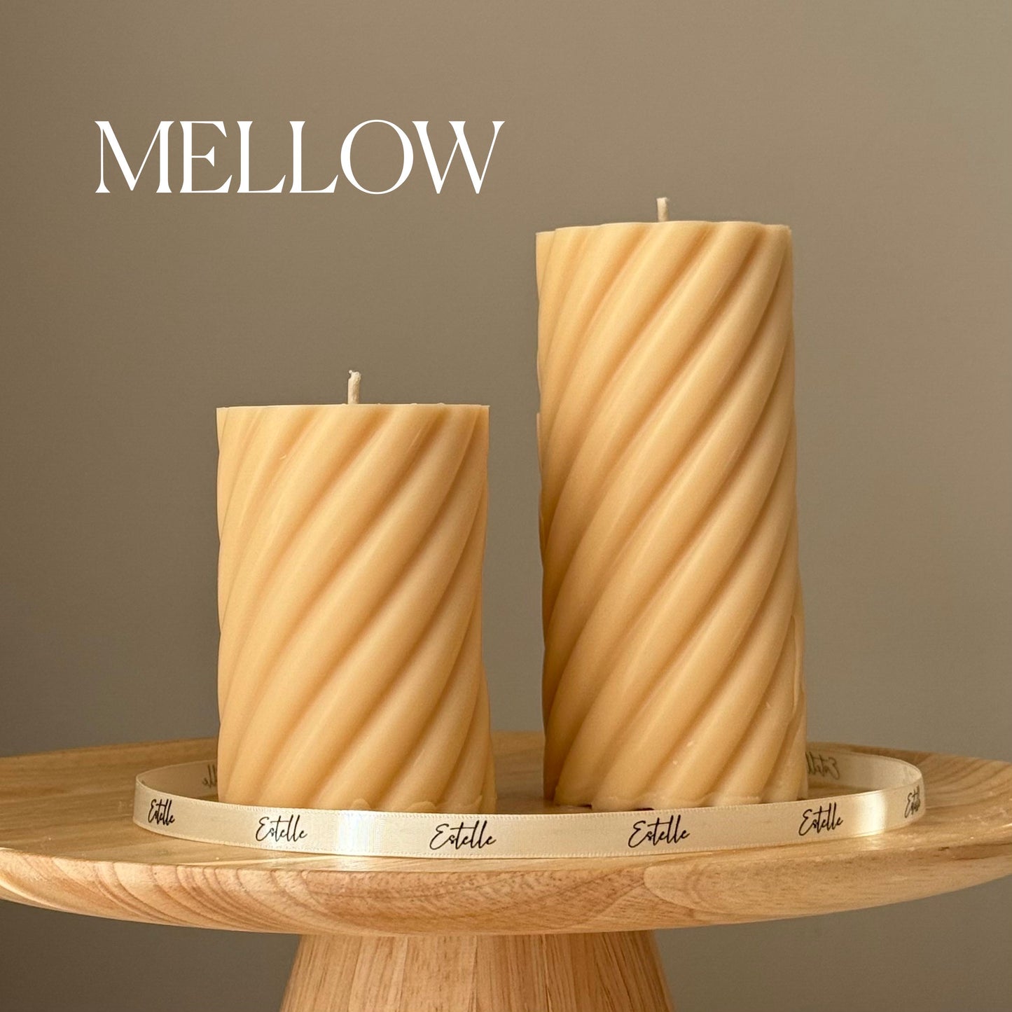 Swirl Pillar Candle Duo