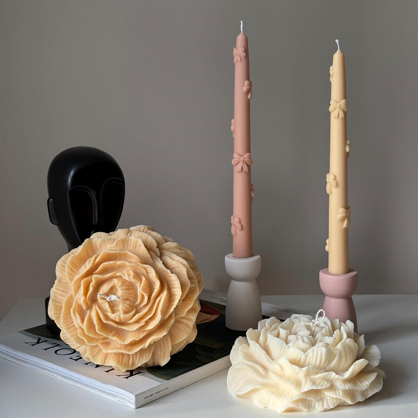 Huge Peony Candle