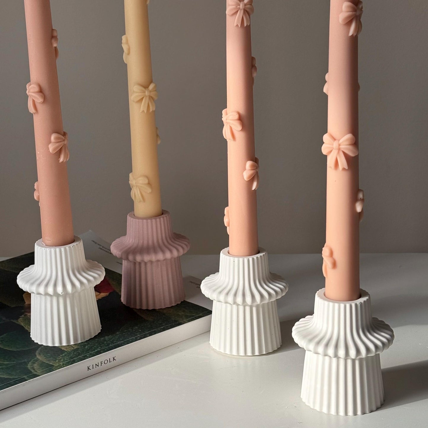 Ribbed Minimal Candlestick Holder