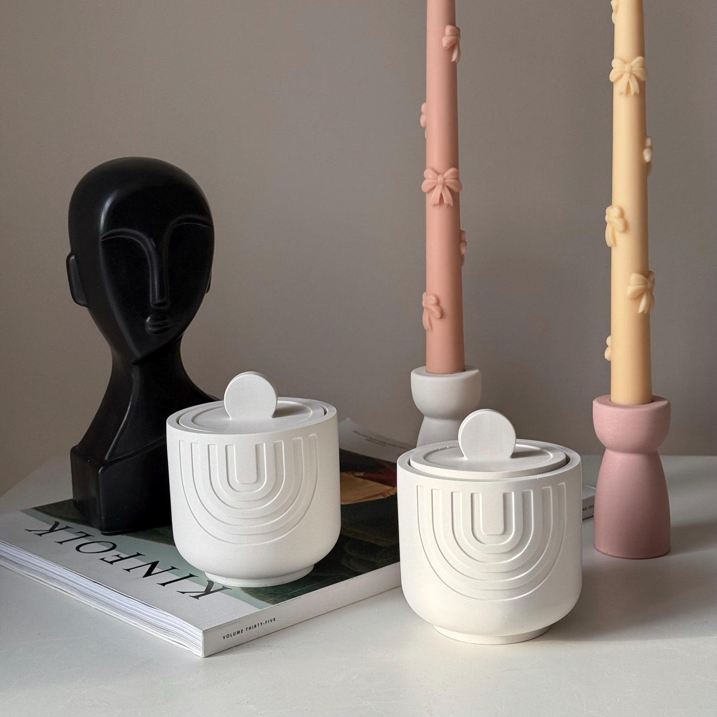 Geometric Jar Soy Wax Candle