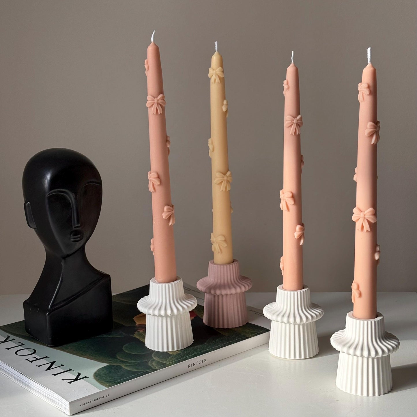 Ribbed Minimal Candlestick Holder